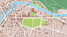 Stadtplan Interlaken braun