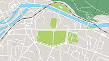 Stadtplan Interlaken grau